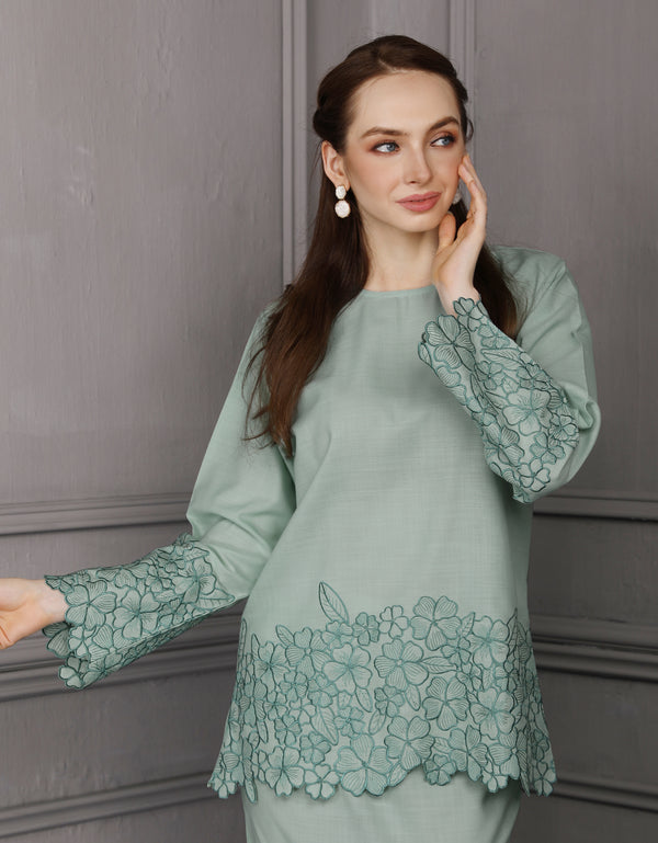 BAJU KURUNG KEDAH EMBUN (MINT)